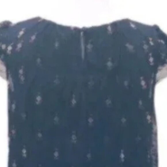 Ochirly Navy Print Overlay Boho Business Casual Party Dress Medium - Picture 5 of 8